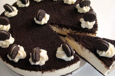 Cheesecake con base de chocolate
